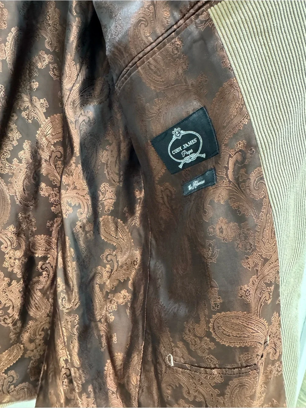 Cody James Proper “The Arkansas” 44R Tan Corduroy Western Sport Coat Blazer